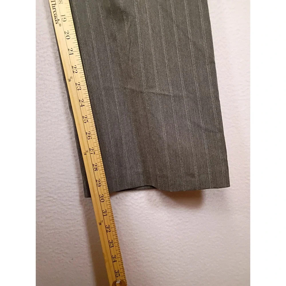 Professional Christopher & Banks Womens 16 Grey Pinstripe Straight Leg Trousers